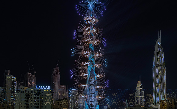 Burj Khalifa New year's fireworks display