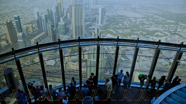 المناظر من قمة برج خليفة