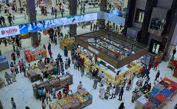 inside of Burj Al Nahar Mall 