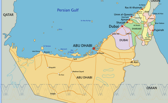  خريطة دولة الإمارات العربية المتحدة