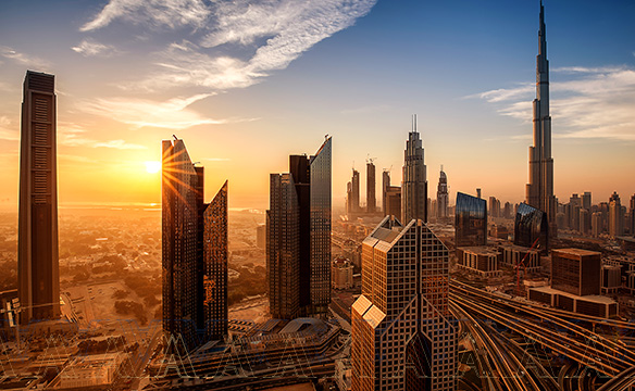 Dubai at sunrise