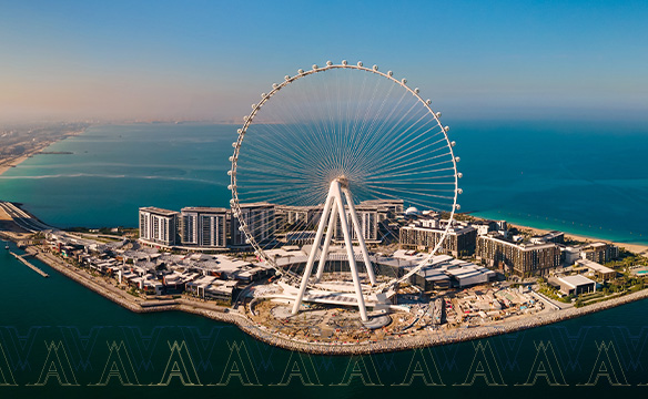  Bluewaters island and Ain Dubai ferris wheel