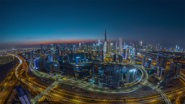 Al Khail Road after sunset