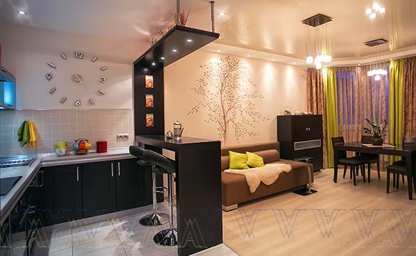 cozy studio apartment for small family